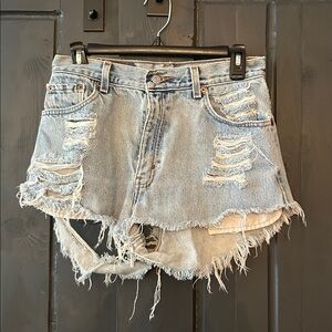 LEVIS denim cut off shorts